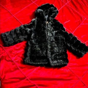 Black fur jacket